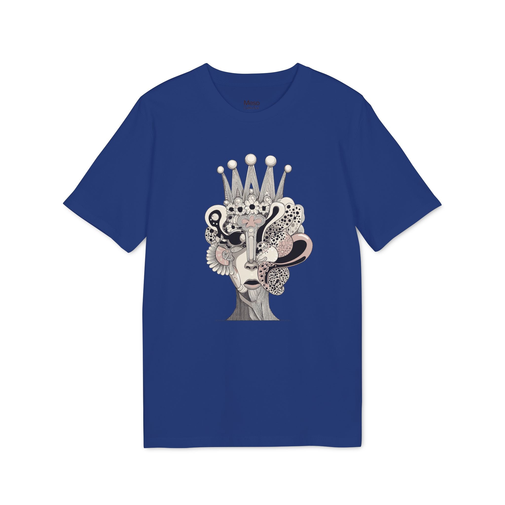 Limited Edition: Artistic Crowned Portrait T-Shirt — Surreal Feminine Collage Tee