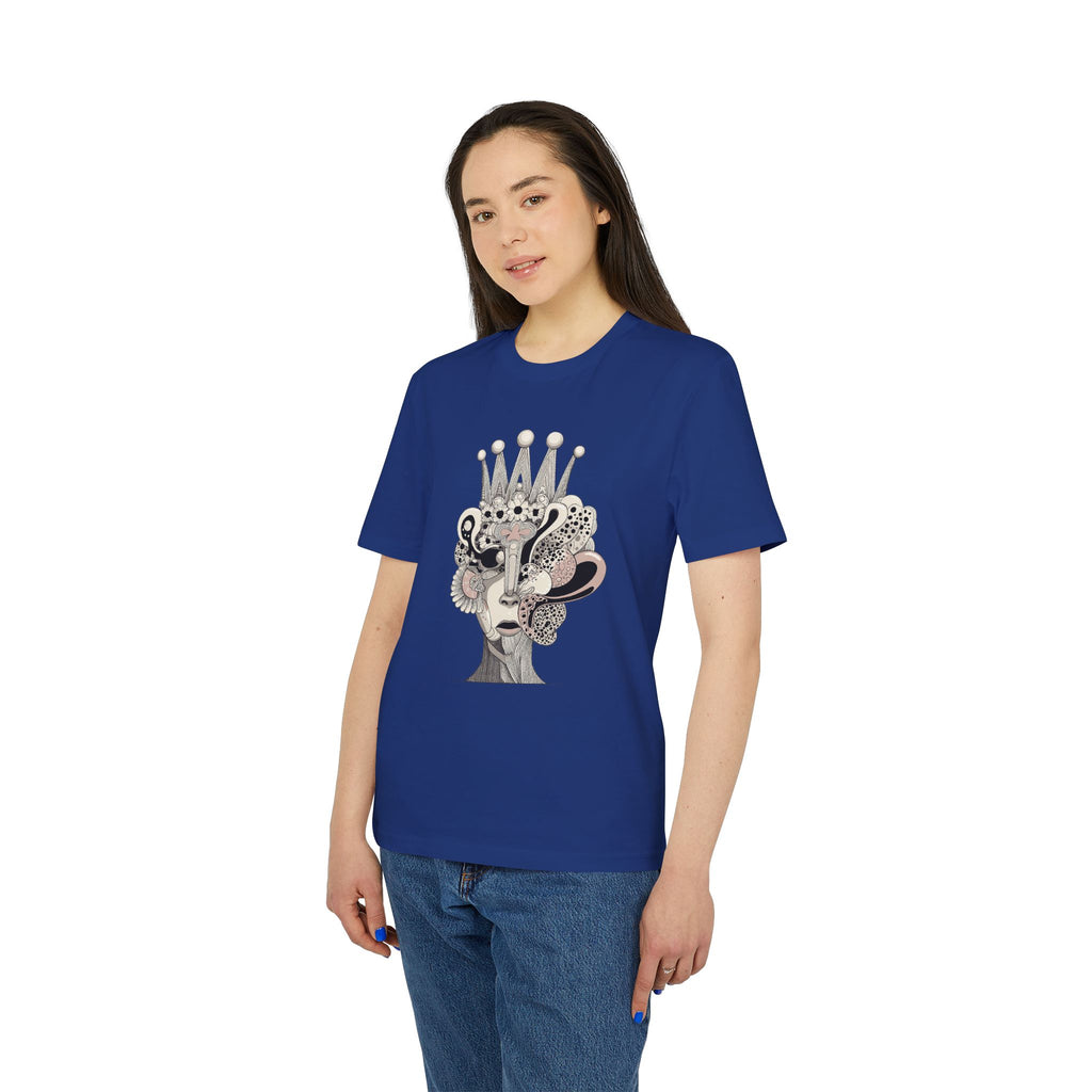 Limited Edition: Artistic Crowned Portrait T-Shirt — Surreal Feminine Collage Tee