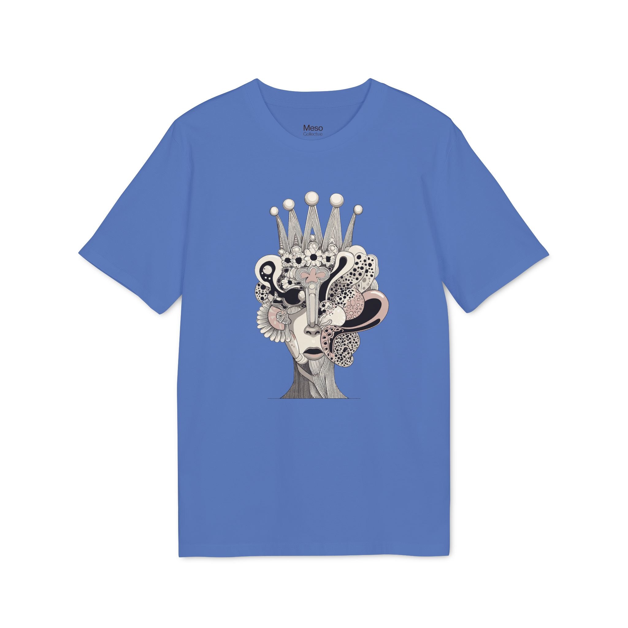 Limited Edition: Artistic Crowned Portrait T-Shirt — Surreal Feminine Collage Tee