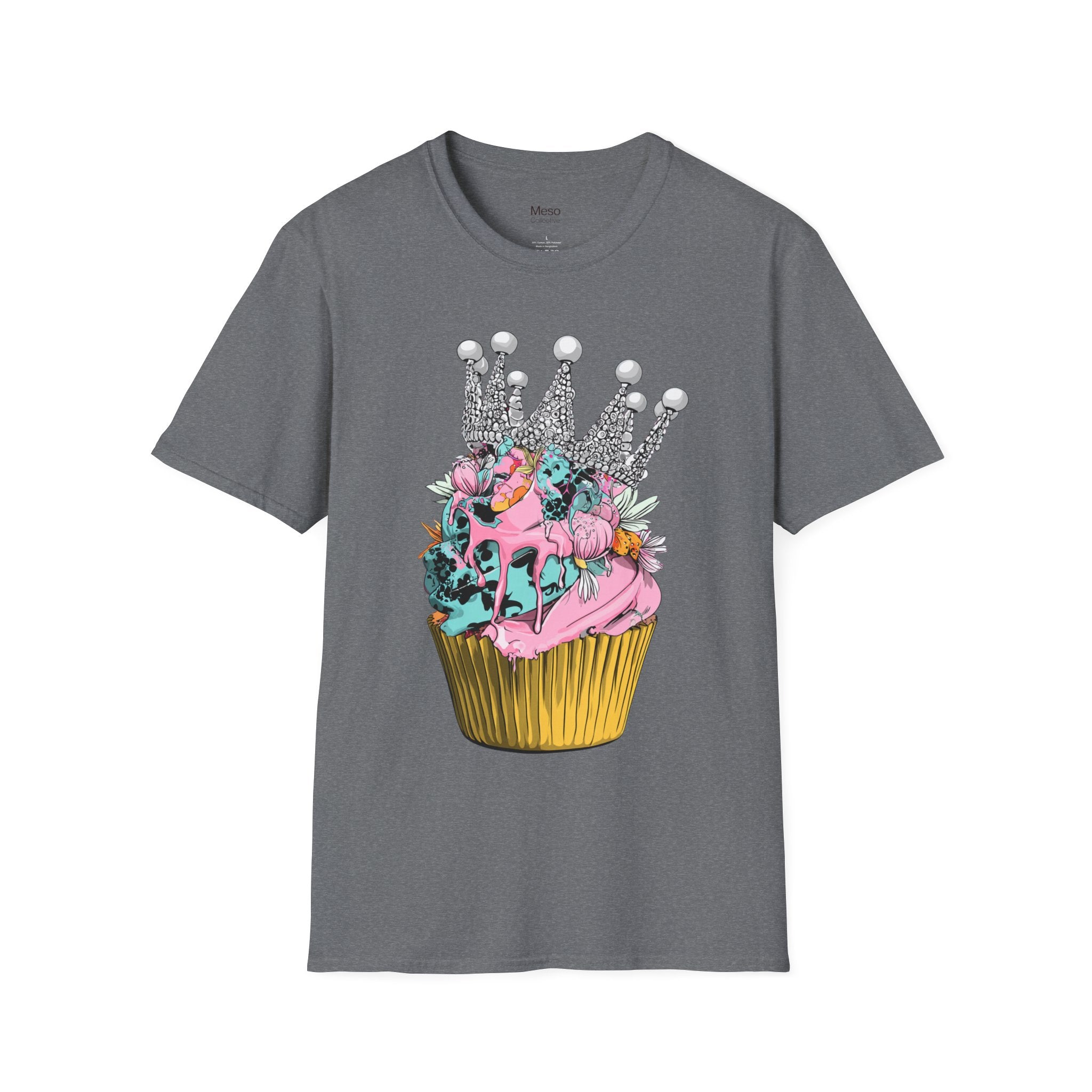 Cupcake with Crown T-Shirt — Royal Dessert Graphic Tee