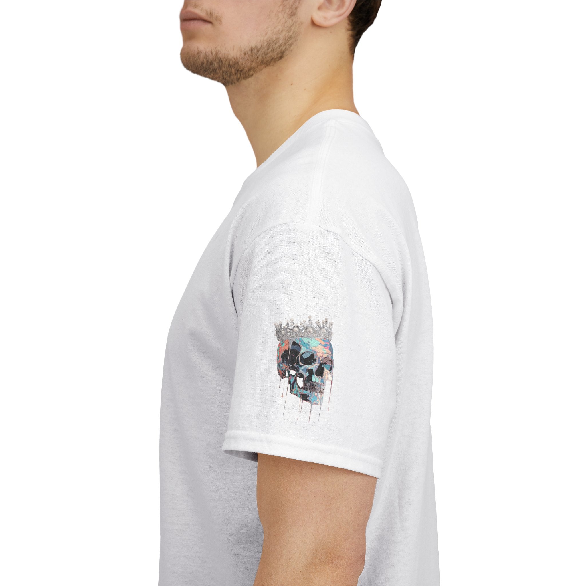 T-Shirt — Minimal 'Meso Collective' Back Print Tee with Subtle Sleeve Graphic