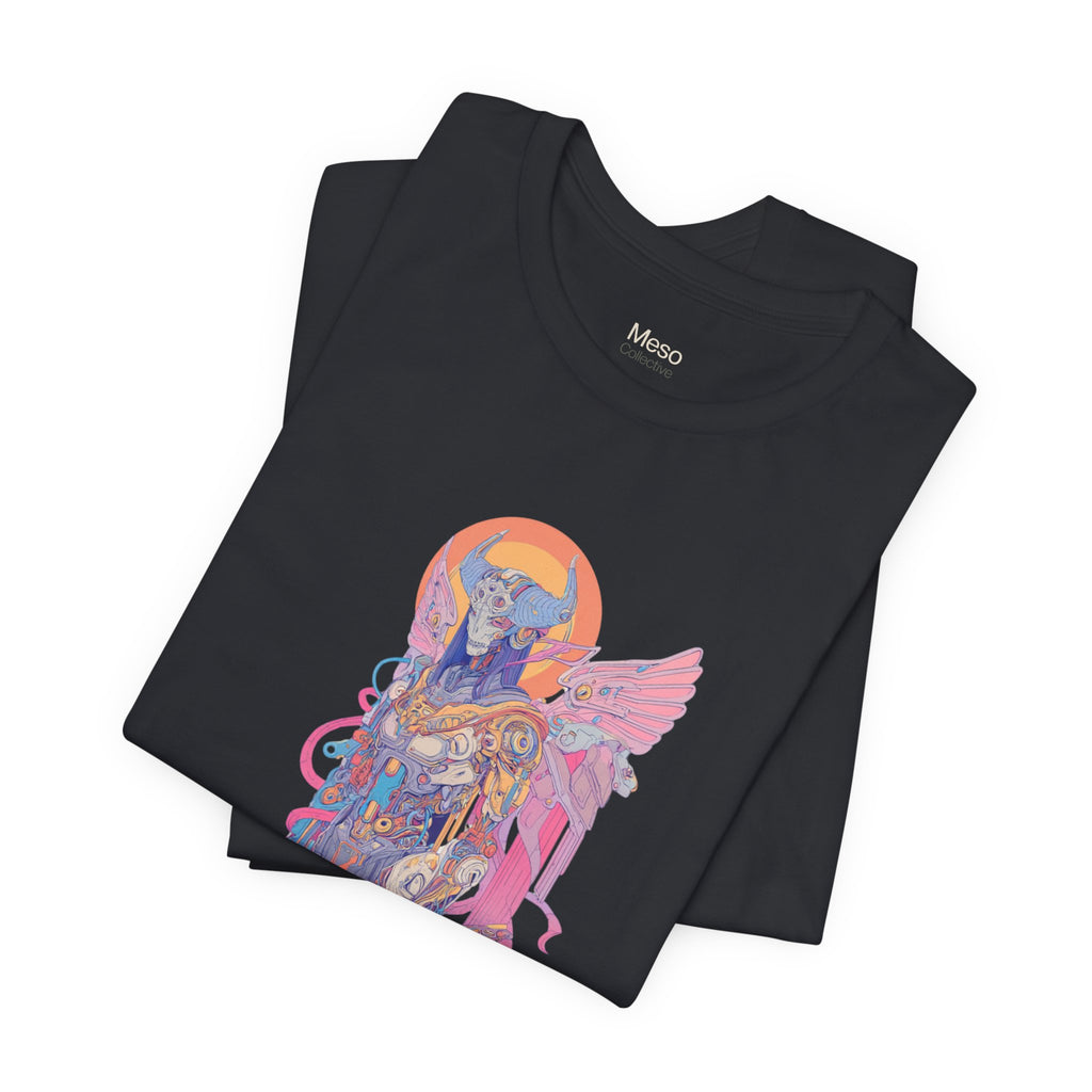 Celestial Warrior with Sword T-Shirt | Angelic Armor Illustration