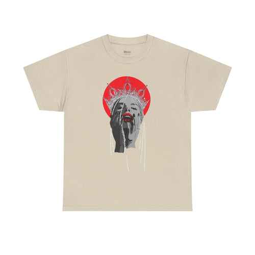 Crowned Scream Graphic Tee — Red Halo Portrait T-Shirt