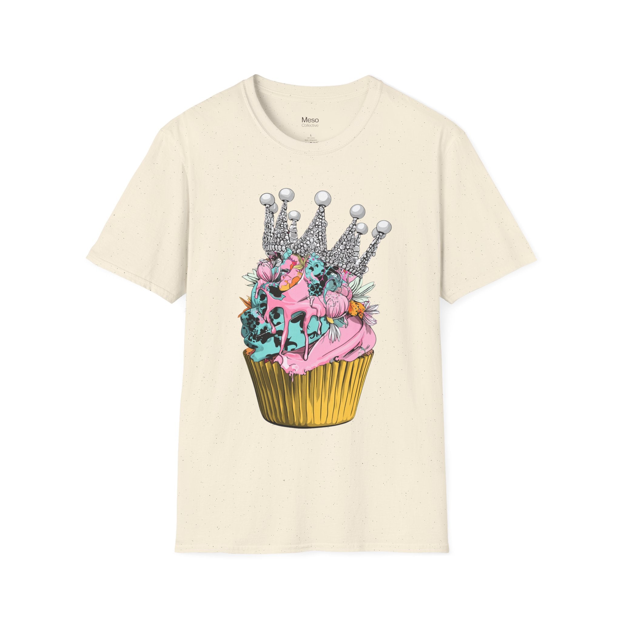 Cupcake with Crown T-Shirt — Royal Dessert Graphic Tee
