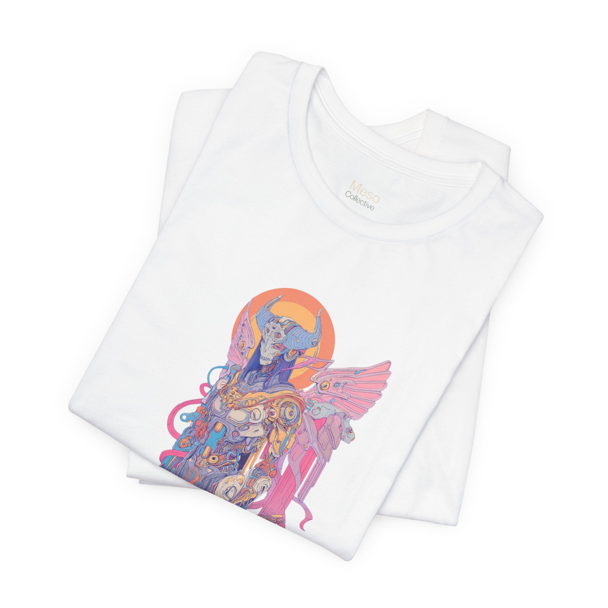 Celestial Warrior with Sword T-Shirt | Angelic Armor Illustration