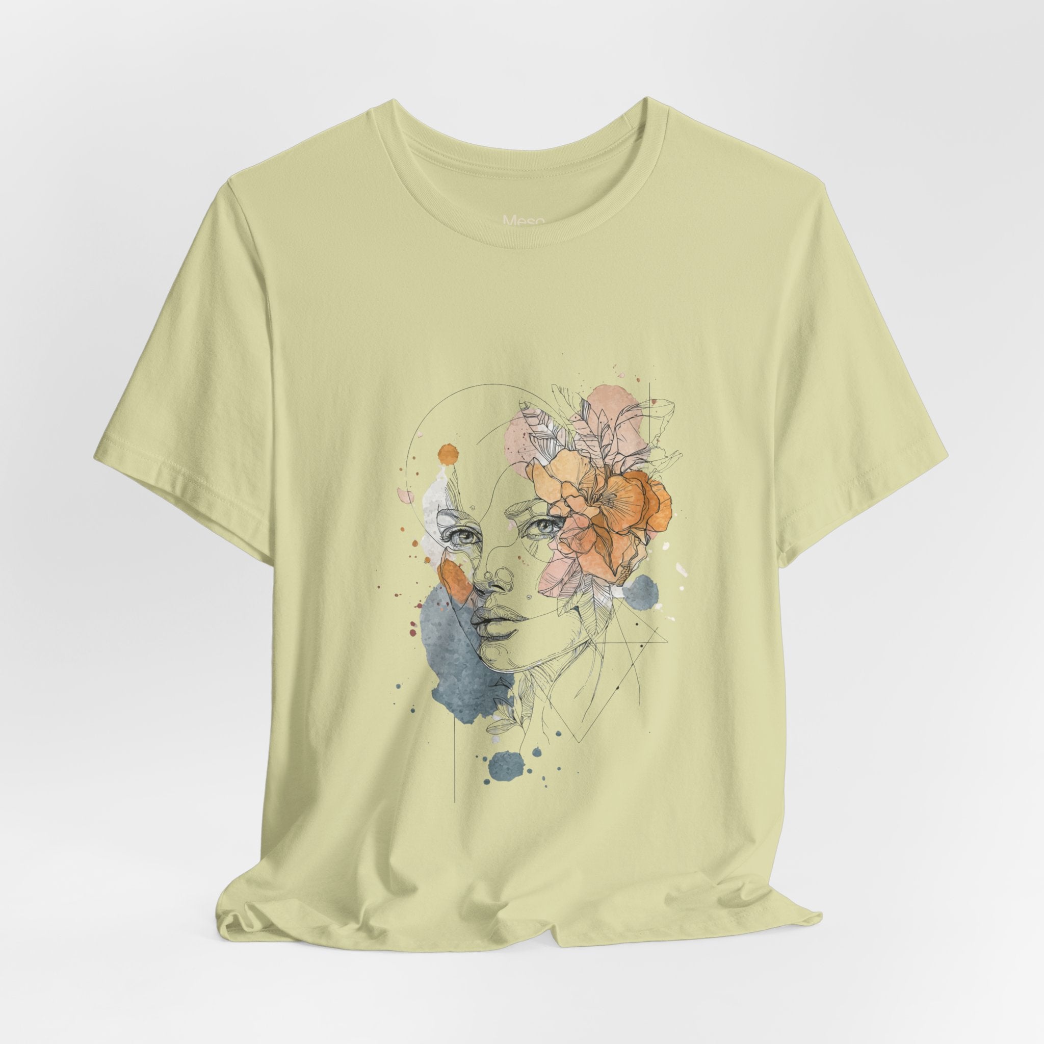 Floral Watercolor Face Tee | T-Shirt