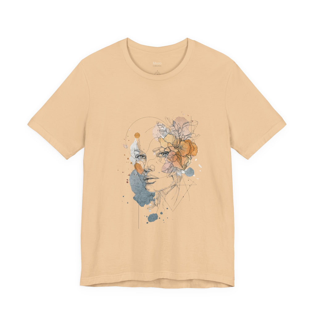 Floral Watercolor Face Tee | T-Shirt