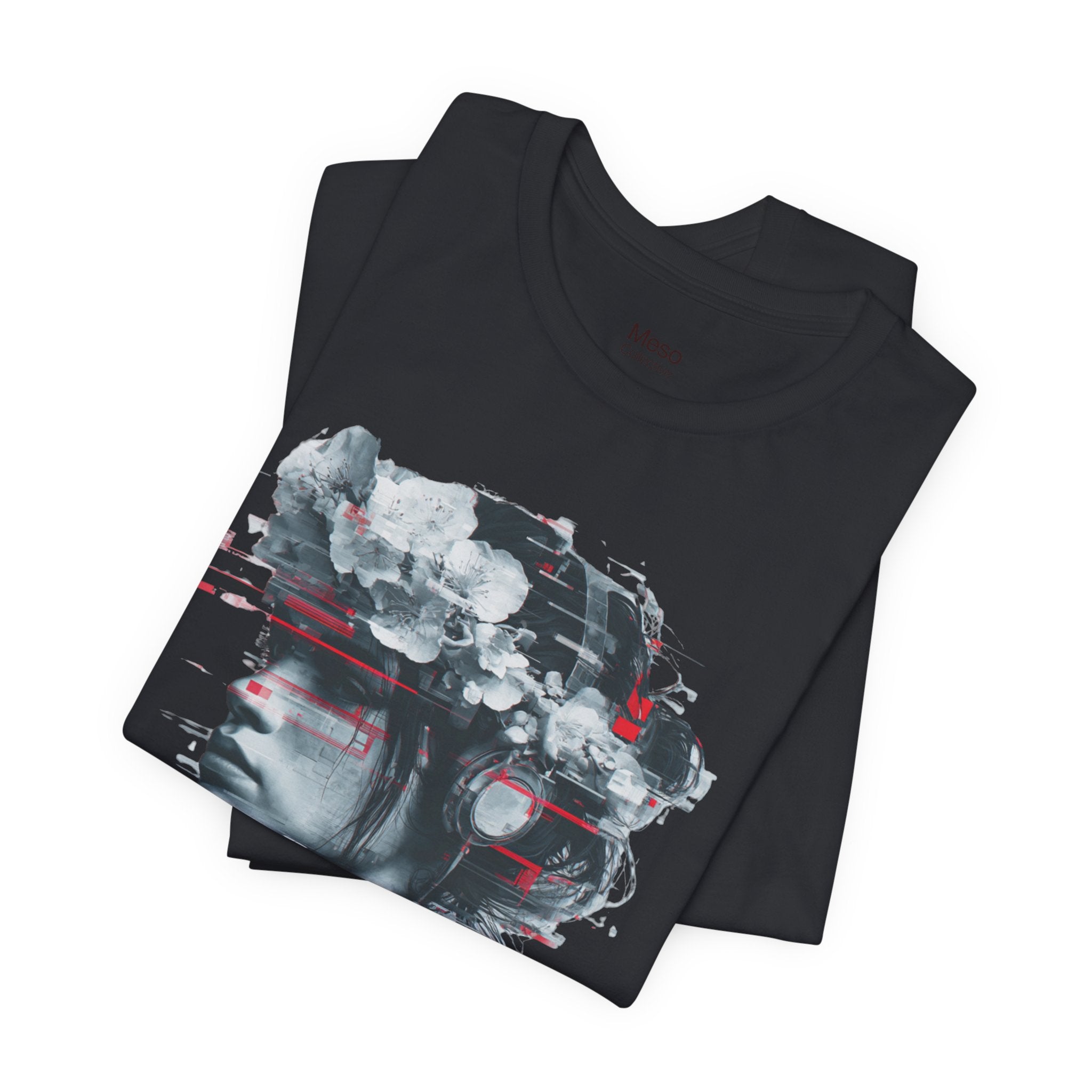 STFU Glitch Portrait Tee | Vaporwave Cyberpunk Graphic T-Shirt