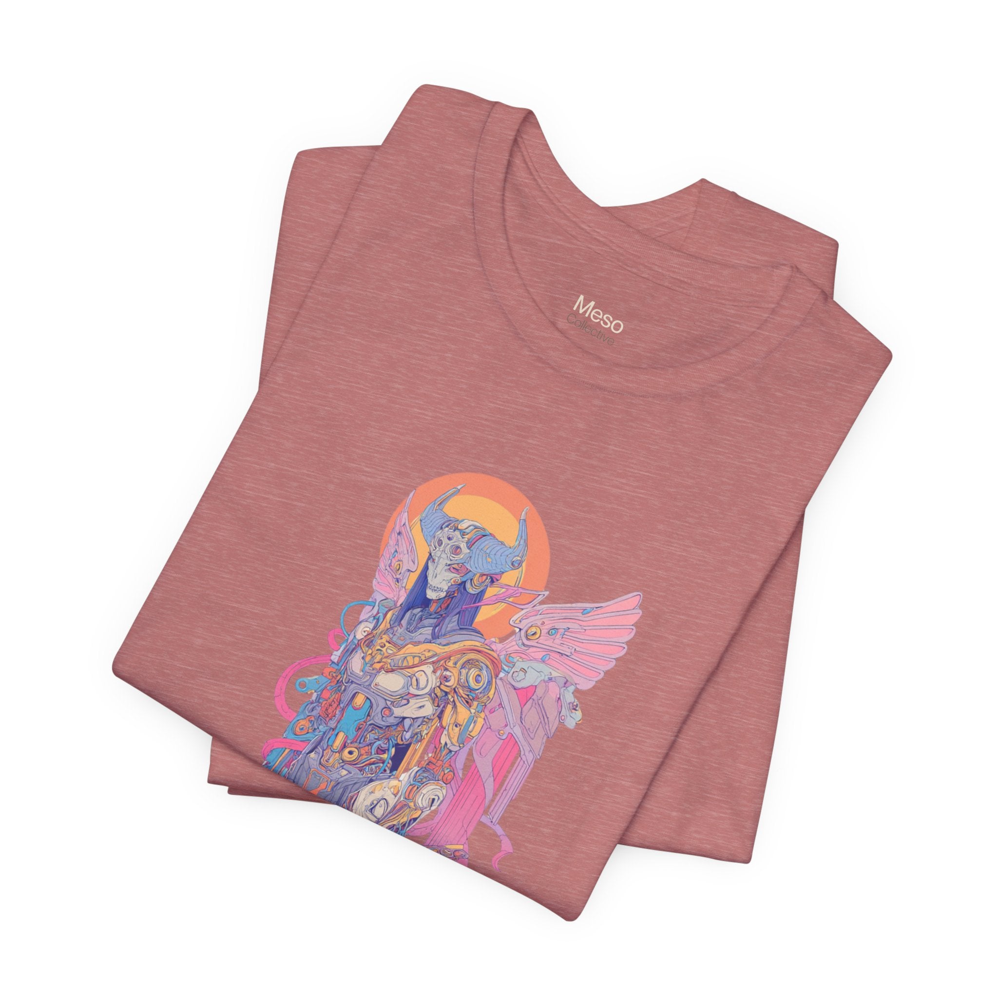 Celestial Warrior with Sword T-Shirt | Angelic Armor Illustration